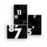 Cuadro Reloj Triptico Moderno Abstractos Amanecer Tictime