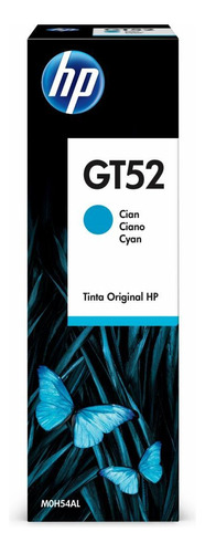 Tanque De Tinta Hp Gt52 Cyan, 70ml
