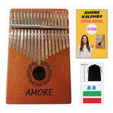 Kalimba Thumb Piano 70 Song Book Tabs 17 Keys Portable ...