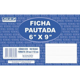 Ficha Pautada 6x9 Pacote Com 100 Folhas - São Domingos