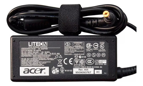 Cargador Acer Original Aspire 19v 3.42a   5.5*1.7 Con Cable