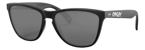 Anteojos De Sol Oakley Frogskins 35th Anniversary Mediano Con Marco De O Matter Color Matte Black, Lente Black Prizm, Varilla Matte Black De O Matter - Oo9444