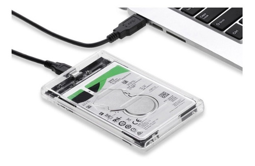 Cofre Case Transparente Para Hdd / Ssd Sata 2.5 Usb3.0