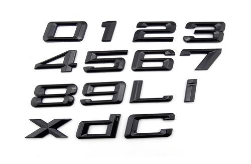 Emblema Bmw 520i M5 Letras Numero Plateado Serie 5