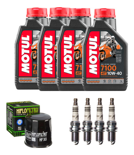 Kit Afinación Kawasaki Ninja Zx6r Motul Sintético 10w40