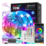 Tira De Luces Led Rgb 10m Bluetooth App Control Música Ritmo