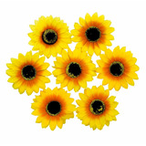 Auear, 12 Piezas Girasol Pato Clip De Pelo Flor Cocodrilo C.