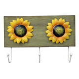 Tabla De Madera Con Gancho De Girasol Verde Para Decoración