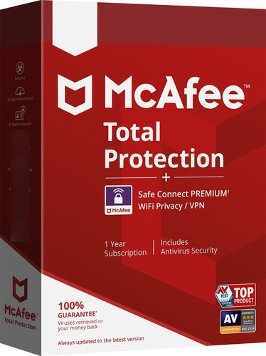 Antivirus Mcafee® Total Protection 5 Dispositivos 1 Año