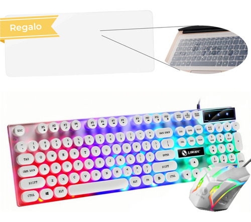 Limeide Teclados Gaming Retro|teclas Redondas|iridiscente