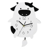 Reloj De Pared Para Niños Con Forma De Vaca, Diseño De Colum