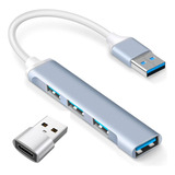 Usb Port Hub Splitter Usb 3.0 Multiport Hub Para Laptop Grey