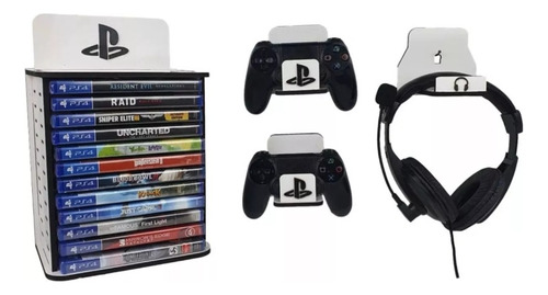 Suporte Porta Controle Jogo Videogame Gamer Para Ps4 Branco