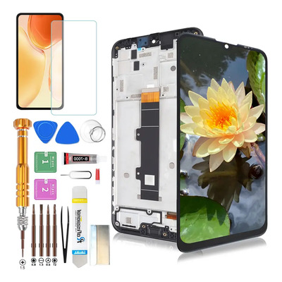 Pantalla Táctil Lcd De La Marca Lzhipx Para Moto G10 G20 G30 Con Marco Xt2128 Negro