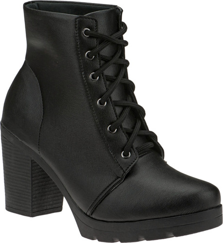 Bota Feminina Coturno Cano Curto Salto Grosso | S02vsp.cot