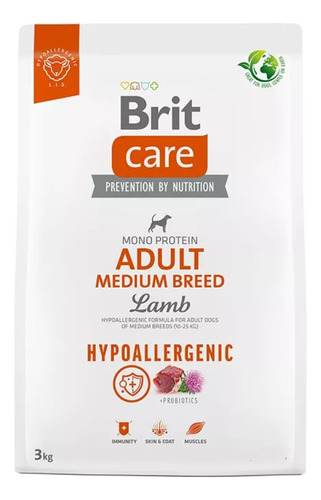 Brit Care Adult Medium Breed Lamb Hypoallergenic 3 Kg