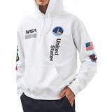 Sudaderas Coleccion Nasa Tecnico Apollo Misiones White Gold