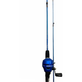 Combo Caña Y Reel Zebco Slingshot Azul Spincast Pesca Sedal