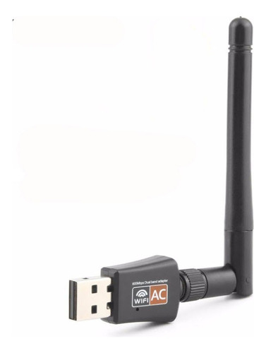 Adaptador Wifi Usb Ac Dual Band Wireless 2.4 E 5ghz Antena