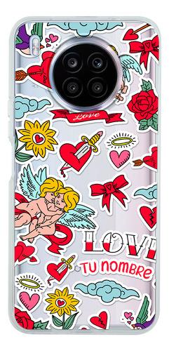 Funda Para Honor San Valentín Sticker Tatto Con Tu Nombre