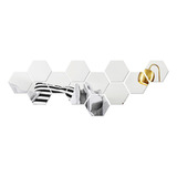 Adhesivo De Pared Hexagonal Con Espejo, Decoración Artística