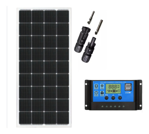 Kit Placa Solar 210w Controlador 30a Lcd