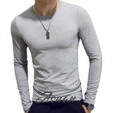 Camiseta Térmica Pack X 2 Asuan Hombre Gris Cuello Redondo