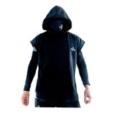 Id439 Buzos Black Poncho Hoodie Sudadera Hartl Sport Casual