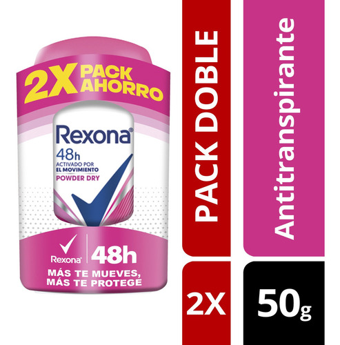 Rexona Women Pack 2 Unidades Desodorante Powder Dry 50gr