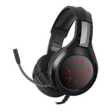 Audífonos Gamer Tedge Con Micrófono Potente Over Ear Luz Led