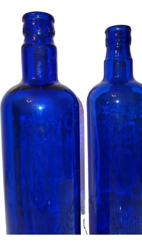 Botella Vidrio Azul Agua Solarizada Solar Lunar Ho'oponopono