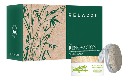 Crema Corporal Relazzi Bambú Loto + Piedra Exfoliante Set 