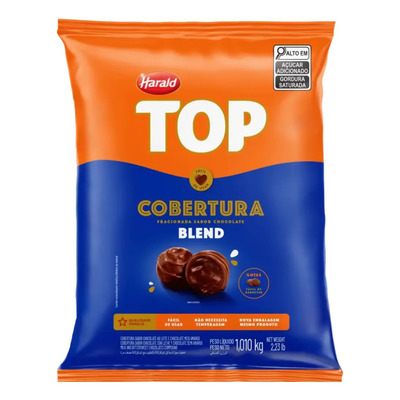 Cobertura Gotas Top Fracionada Chocolate Blend 1,01kg - Harald | MercadoLivre