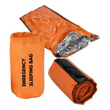 Bolsa De Dormir Emergencia Saco Cobertor Supervivencia Bolso Color Naranja