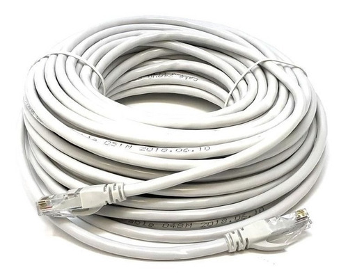 Cable Utp Cat 6 100% Cobre Gigabit Ponchado X 30 Metros