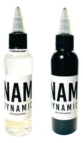 Combo Tinta Tattoo Nam Dynamic + Diluyente Nam Dynamic 2oz