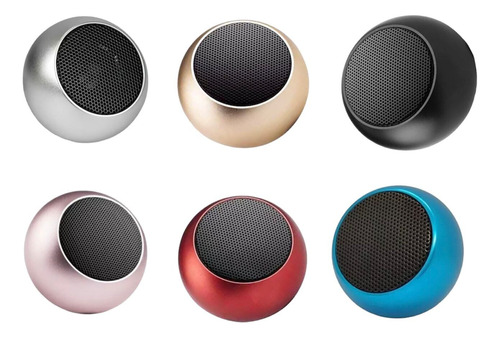  Caixinha Som Bluetooth Tws Metal Redonda Mini Speaker 3w