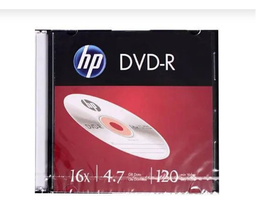 Dvd-r Gravável 4.7gb Slim Hp