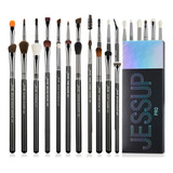 Set De 28 Brochas De Maquillaje Jessup T341 Pro Negro