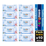 Toallitas Húmedas Emubaby Water 80 Un C/u Pack De 10 Bolsas