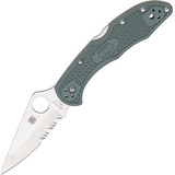 Cuchillo Plegable Edge Spyderco Delica4 Combo, Follaje Verde