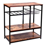 Vintage Kitchen Baker's Rack Utility Storage Shelf Stand Org