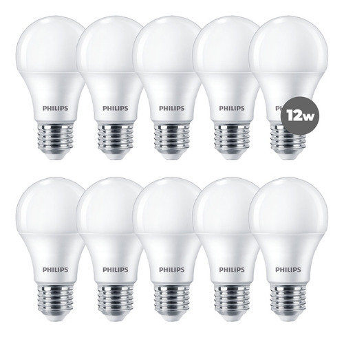 Lámpara Led Philips 12w = 80w Cálido / Frío - Pack X 10u