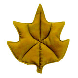 Almofada Formato Folha Decorativa Amarelo 40cm Desenho Do Tecido Folha Decorativa Verde Natureza