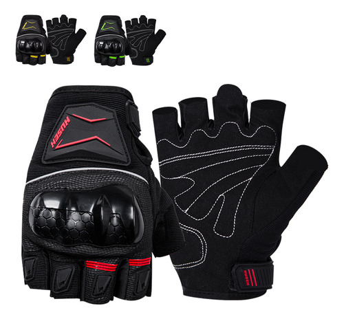 Guantes Protectores De Motocicleta Medio Dedo Moto De Kusek