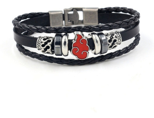 Pulsera  De Cuero Nube Roja Akatsuki Anime Manga