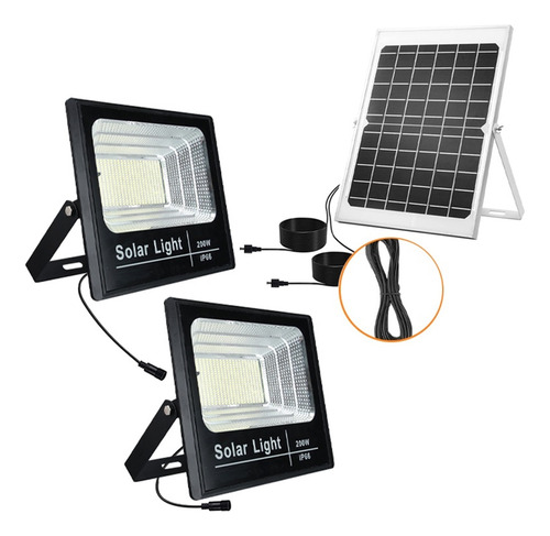 Luz Led Solar For Exteriores, Reflector Con Panel Solar,