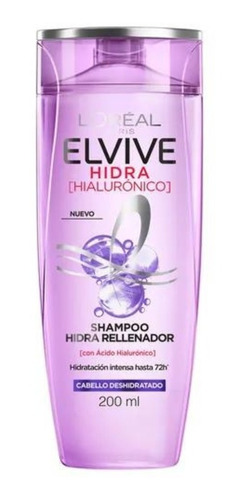 Shampoo Elvive L'oréal Hidratación Hialurónico 200ml X Uni