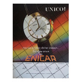 Cartel Publicitario Retro Relojes Enicar Sherpa Star 1966