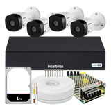 Kit Intelbras 4 Cam 1220b G4 Full Hd 1080p 2m Dvr 4 Mhdx3104